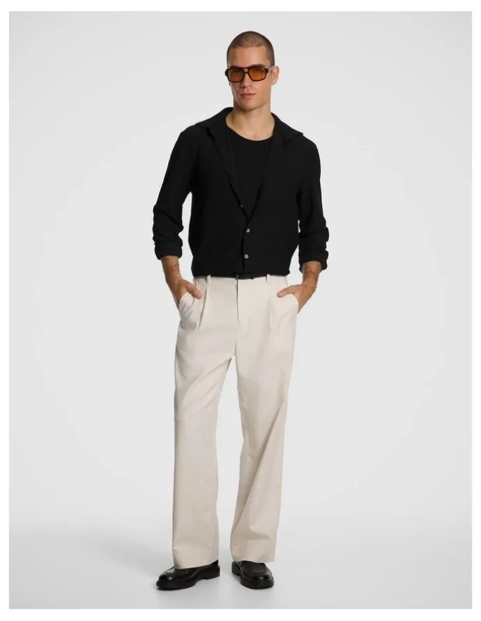 yd. Jacob Cotton Linen Chino in Natural