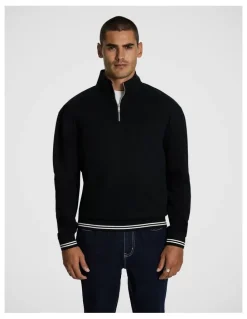 yd. Jett 1/4 Zip Sweatshirt in Black