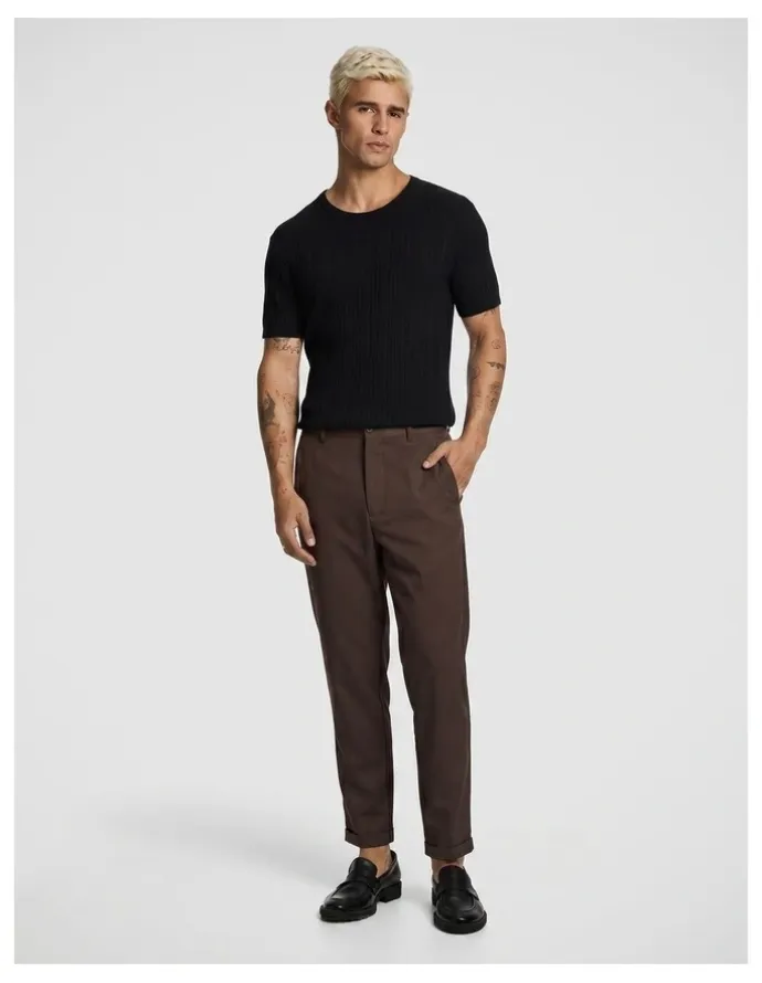 yd. Kent Cropped Chinos in Chocolate