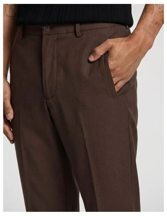 yd. Kent Cropped Chinos in Chocolate