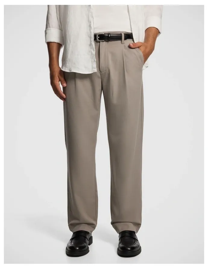 yd. Lennox Wide Chino in Stone