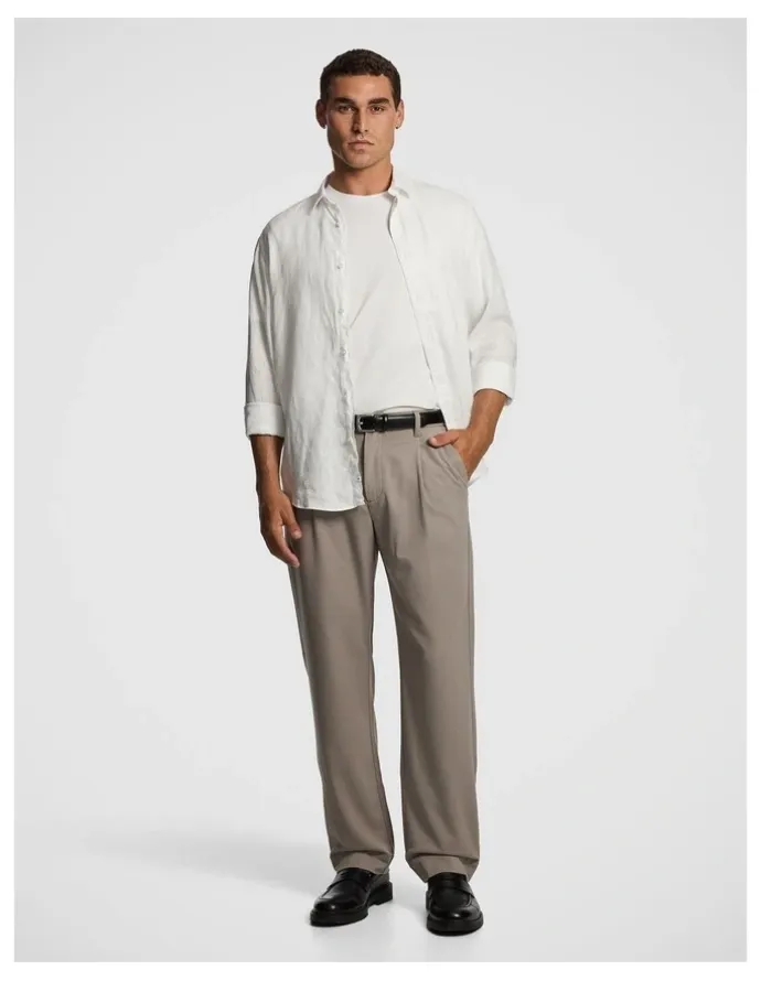 yd. Lennox Wide Chino in Stone