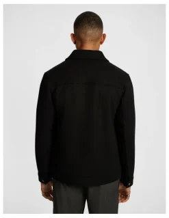 yd. Luciano Premium Wool Blend Dress Jacket in Black