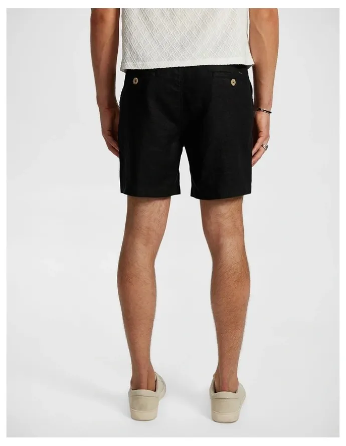yd. Manta Linen Short in Black