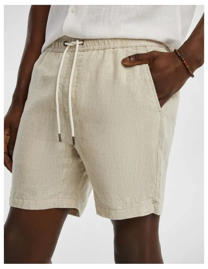 yd. Manta Linen Short in Stone
