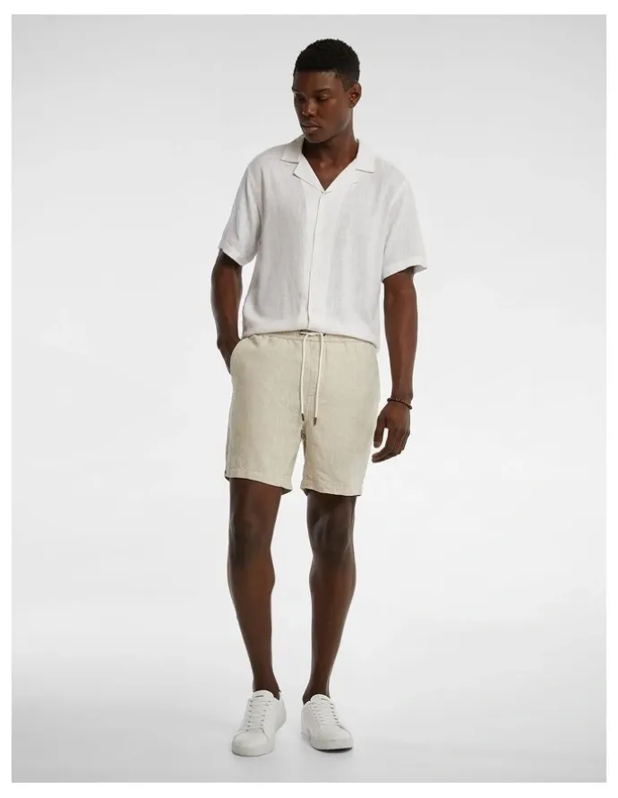 yd. Manta Linen Short in Stone