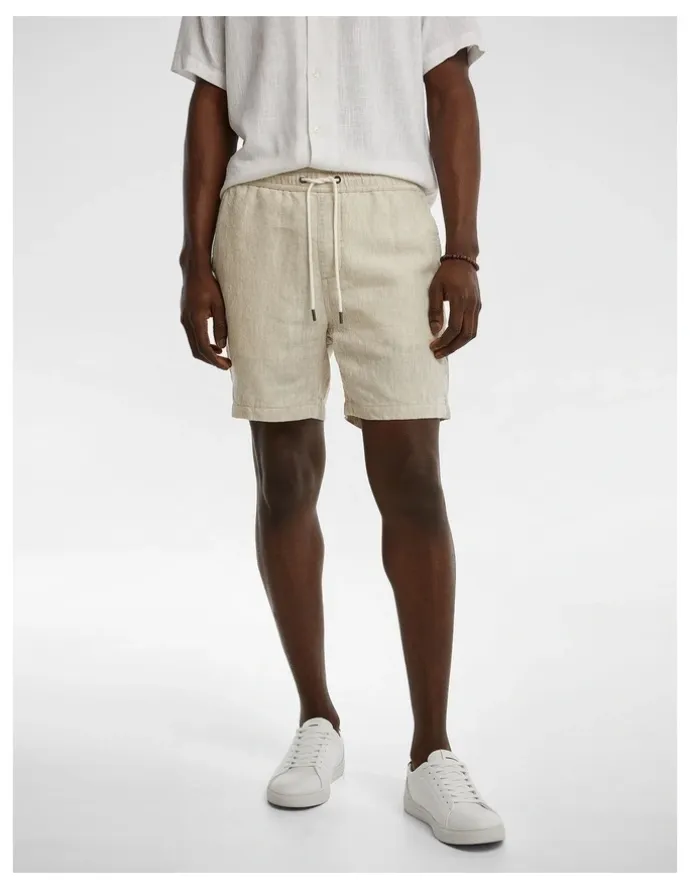 yd. Manta Linen Short in Stone