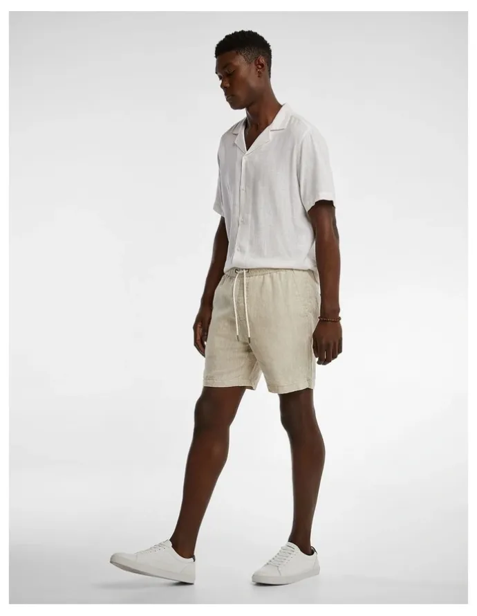 yd. Manta Linen Short in Stone