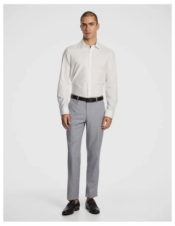 yd. Marco Slim Fit Dress Shirt in White