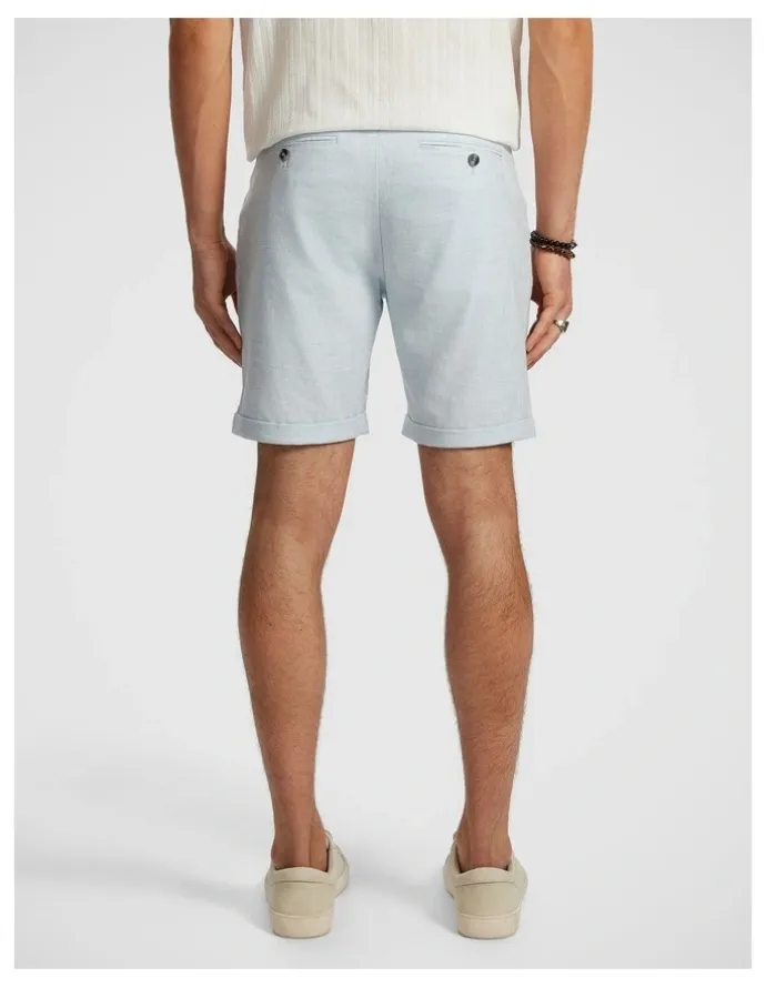 yd. Panama Linen Chino Short in Ice Blue