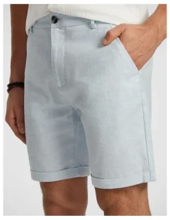 yd. Panama Linen Chino Short in Ice Blue