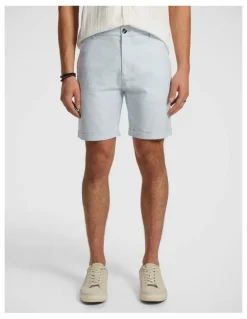yd. Panama Linen Chino Short in Ice Blue