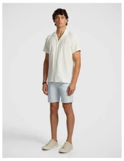 yd. Panama Linen Chino Short in Ice Blue