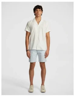 yd. Panama Linen Chino Short in Ice Blue