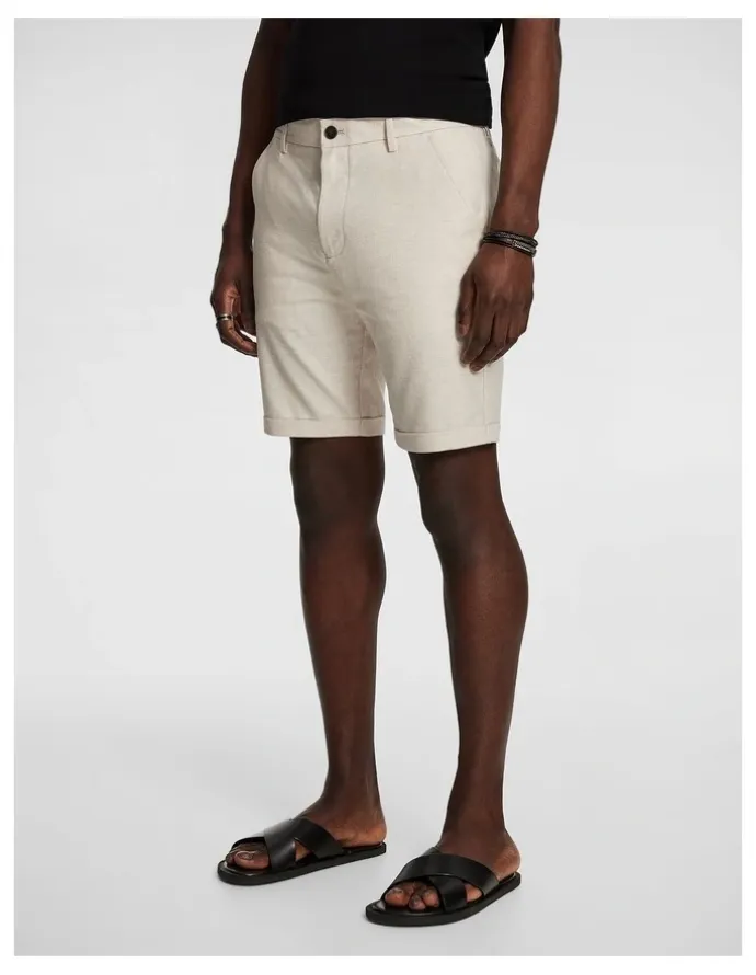 yd. Panama Linen Chino Short in Natural