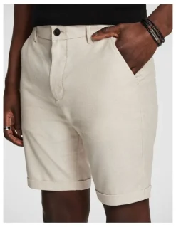 yd. Panama Linen Chino Short in Natural