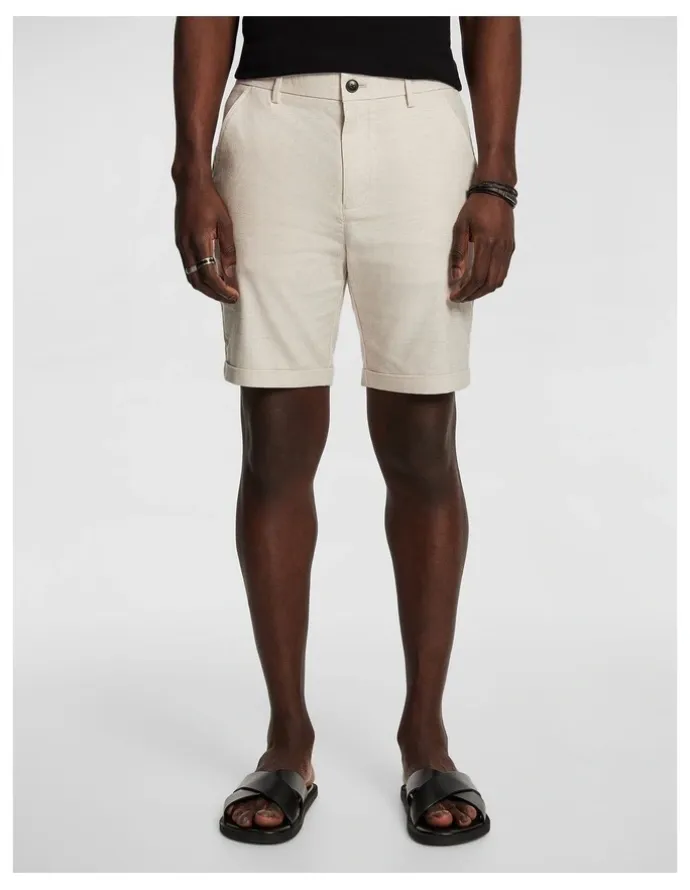 yd. Panama Linen Chino Short in Natural