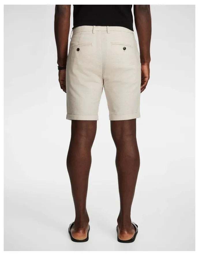 yd. Panama Linen Chino Short in Natural