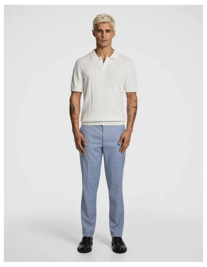 yd. Pembroke Slim Dress Pant in Light Blue