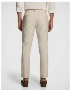 yd. Rafael Check Slim Chino in Natural