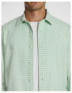 yd. Rocco Check Relaxed Shirt in Mint