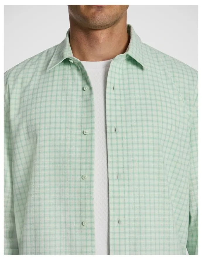 yd. Rocco Check Relaxed Shirt in Mint