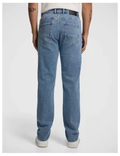 yd. Spike Straight Jean in Mid Wash