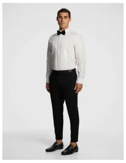 yd. Tuxedo Slim Fit Stretch Dress Shirt in White