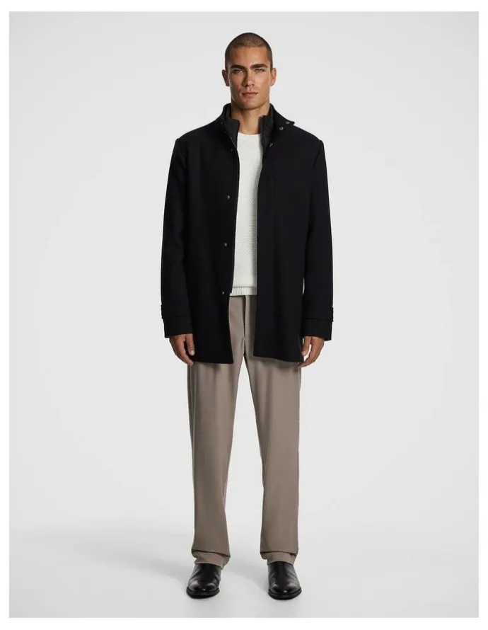 yd. Waylon Melton Coat in Black