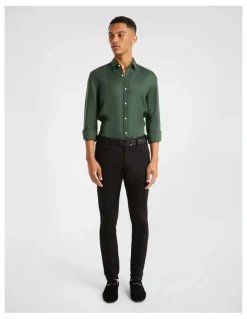 yd. West Hampton Pure Linen Shirt in Green